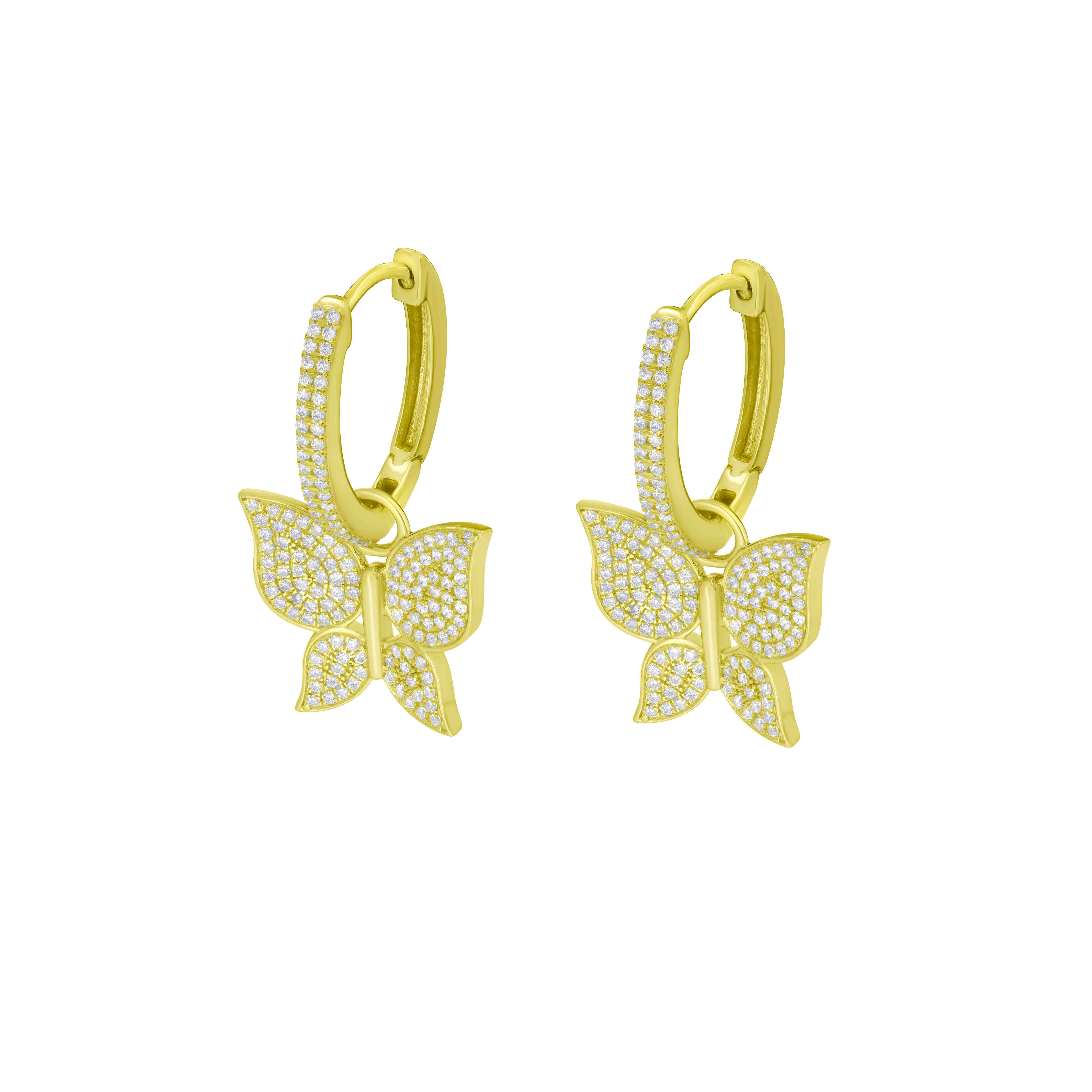 Huggie Hoop Butterfly Earrings ER21606A
